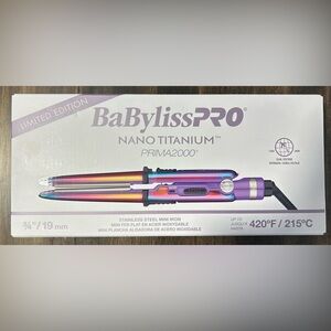 BaBylissPRO Nano Titanium Prima2000 Hair Straightener - Purple and Silver